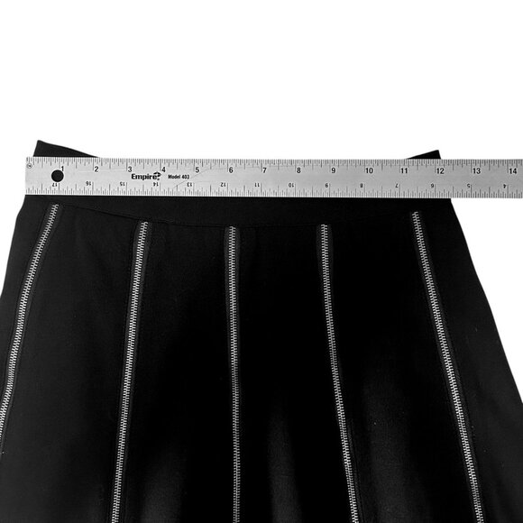 SEEK The Label Black Zipper Accent A-Line Mini Skirt Size S Gothic Punk Coquette - Picture 8 of 9